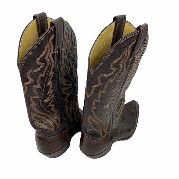 JUSTIN Mens Gabriel Cowboy Western Leather Boots Size 6.5 - Picture 2 of 15